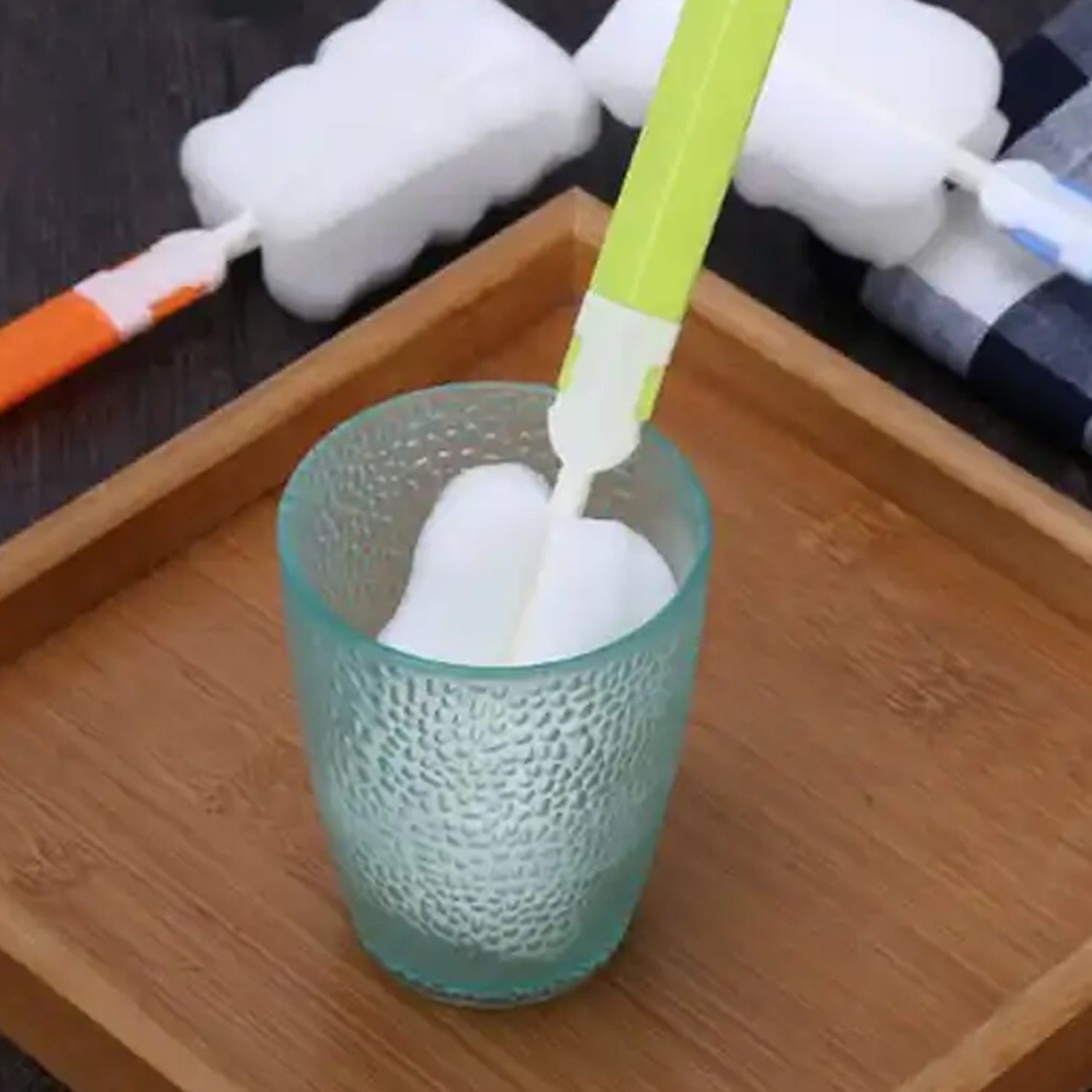 8857 Sponge Cleaning Brush Kitchen Tool Bottle Soft Brush for Dishes| Cleaning Brush Cleaner with Plastic Long Handle, Soft Dish Washing Foam Cleaning Brushes For Cups Mugs Kettles Wine Glasses and Baby Bottles (1 Pc) 8857 Sponge Cleaning Brush Kitchen Tool Bottle Soft Brush for Dishes| Cleaning Brush Cleaner with Plastic Long Handle, Soft Dish Washing Foam Cleaning Brushes For Cups Mugs Kettles Wine Glasses and Baby Bottles (1 Pc)